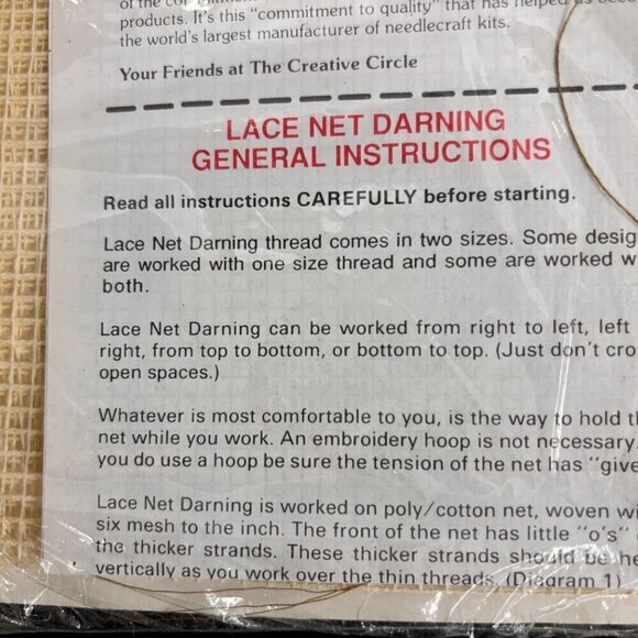 Creative Circle Celebration Bells Kit #2817 Lace Darning Christmas Festive VTG - Picture 9 of 10